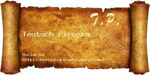 Teutsch Piroska névjegykártya